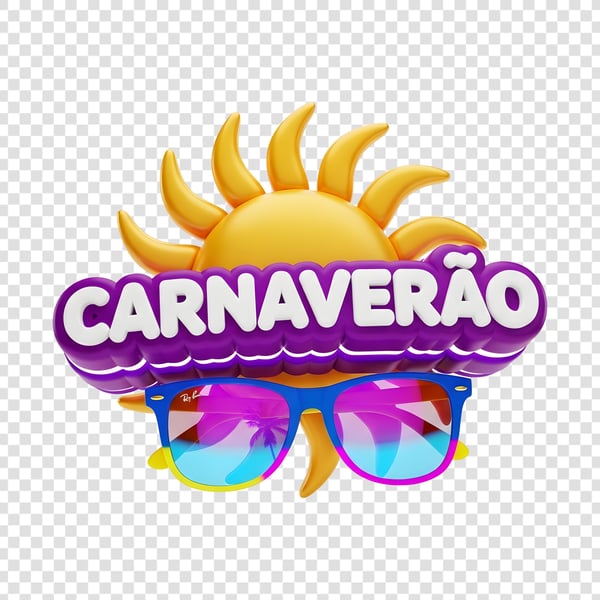 SELO 3D CARNAVAL COM SOL 3D E RAYBAN CARNAVERÃO 08