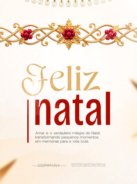 POST DE FELIZ NATAL DOURADO SOCIAL MEDIA FLYER PSD EDITÁVEL