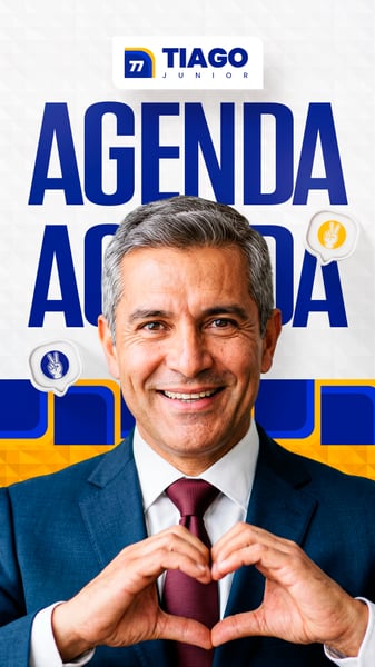 CAMPANHA ELEITORAL POLÍTICA ELEIÇÃO DEPUTADO PREFEITO VEREADOR FLYER PSD EDITÁVEL 5 STORY