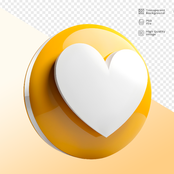 CORAÇÃO -  ELEMENTO 3D CORAÇÃO  PARA COMPOSIÇÃO