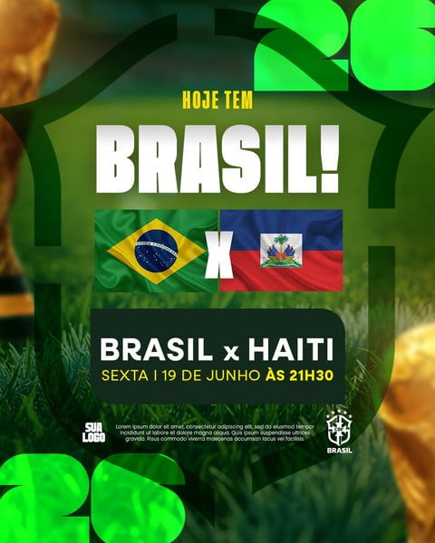 FLYER FUTEBOL BRASIL X MARROCOS PSD EDITÁVEL 2