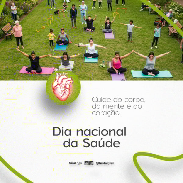 DIA NACIONAL DA SAÚDE FLYER SOCIAL MEDIA PSD EDITÁVEL