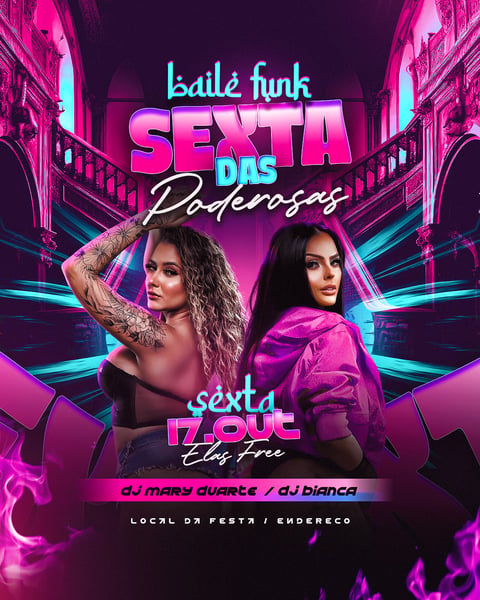 FLYER DE SHOW FUNK SEXTA PODEROSA FEED