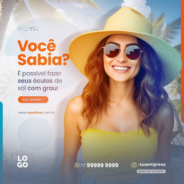 É POSSÍVEL FAZER SEUS ÓCULOS DE  SOL COM GRAU | SOCIAL MEDIA - ÓTICA