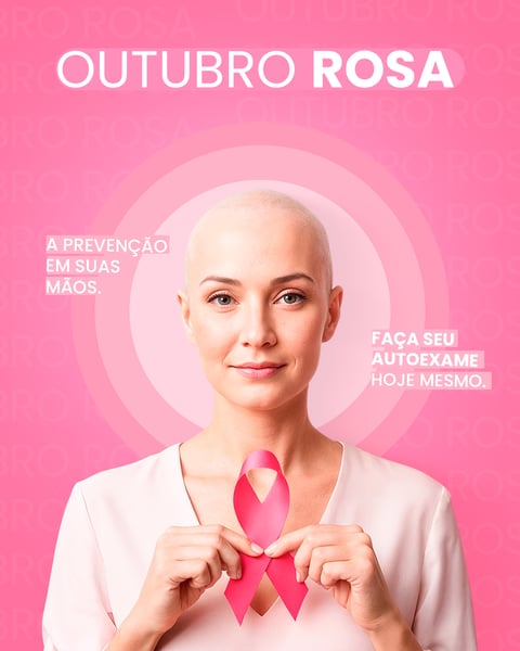 OUTUBRO ROSA A PREVENÇÃO EM SUAS MÃOS PSD EDITÁVEL