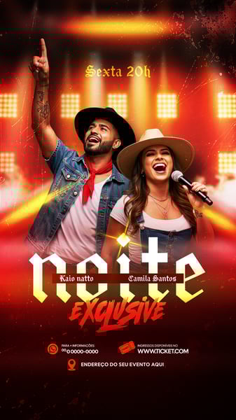 FLYER EVENTOS ARTISTAS SHOWS FESTA SOCIAL MEDIA PSD EDITÁVEL 24