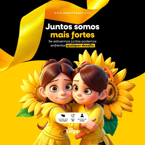 FEED QUADRADO - SETEMBRO AMARELO | SOCIAL MEDIA - PSD EDITÁVEL