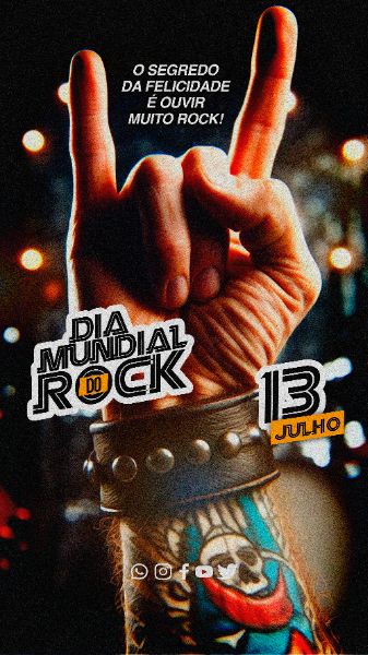 FLYER DIA MUNDIAL DO ROCK 13 DE JULHO