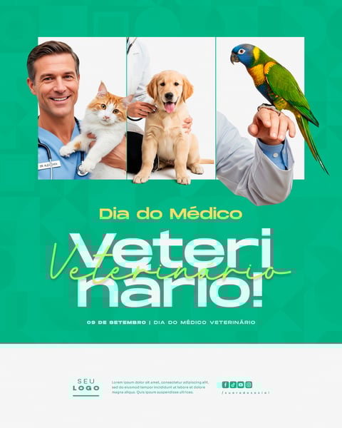DIA DO MÉDICO VETERINÁRIO 09 DE SETEMBRO SOCIAL MEDIA PSD EDITÁVEL 7