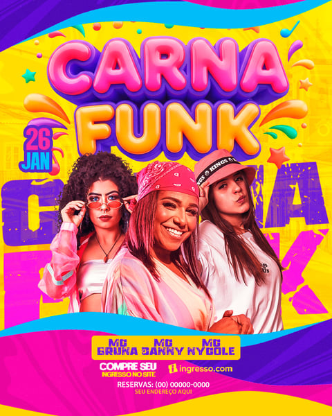 FLYER PARA EVENTOS CARNAFUNK FEED