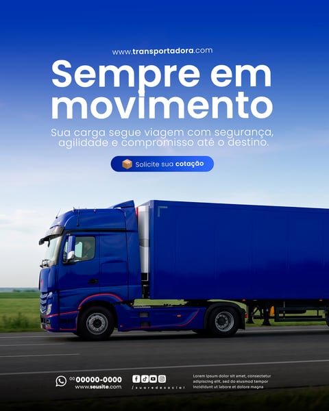 TRANSPORTADORA SOCIAL MEDIA PSD EDITÁVEL 7