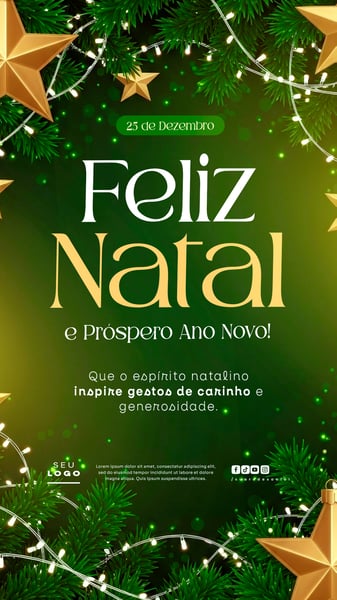 FELIZ NATAL E PRÓSPERO ANO NOVO 25 DE DEZEMBRO STORY SOCIAL MEDIA PSD EDITÁVEL (3)