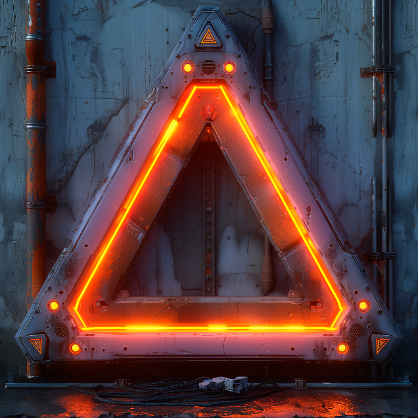 ELEMENTO 3D FUTURISTA | COM LUZES NEON | IMAGEM