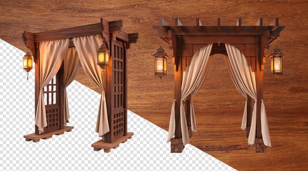 GSK ELEMENTOS DE MADEIRAS PARA COMPOSIÇÃO DE ARTES MODELO 01