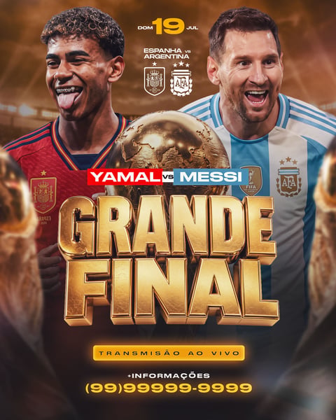 FLYER GRANDE FINAL ESPANHA X ARGENTINA 02 PSD EDITÁVEL
