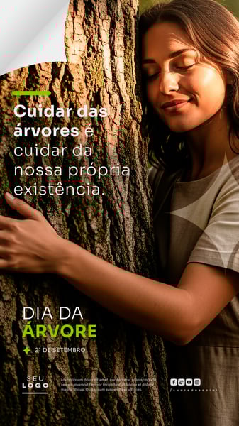 DIA DA ÁRVORE 21 DE SETEMBRO SOCIAL MEDIA PSD EDITÁVEL STORY 1