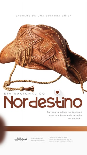 DIA DO NORDESTINO ARTE CULTURA COURO SOCIAL MEDIA FLYER PSD EDITÁVEL STORY