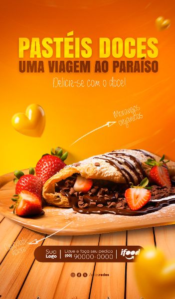 PASTÉIS DOCES UMA VIAGEM AO PARAÍSO PASTELARIA PASTEL SOCIAL MEDIA POST STORY
