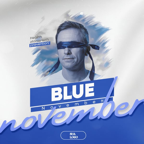 BLUE NOVEMBER PROSTATE CANCER PREVENTION AWARENESS MONTH EDITABLE PSD