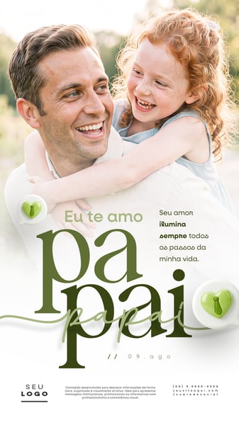 DIA DOS PAIS 09 DE AGOSTO PAPAI STORY SOCIAL MEDIA PSD EDITÁVEL 1