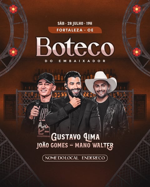 BOTECO DO EMBAIXADOR  FLYER EVENTO  FEED  BARZINHO