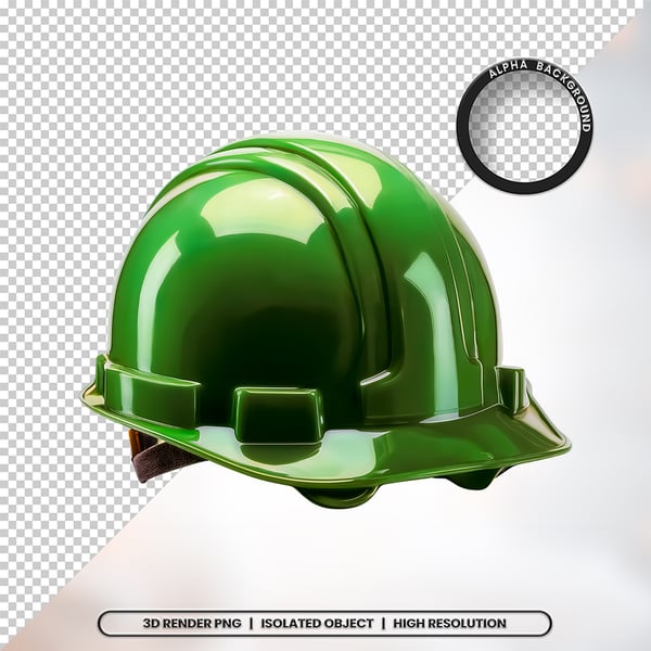 3D RENDER CAPACETE DE SEGURANÇA ELEMENTO ÍCONE PSD PNG