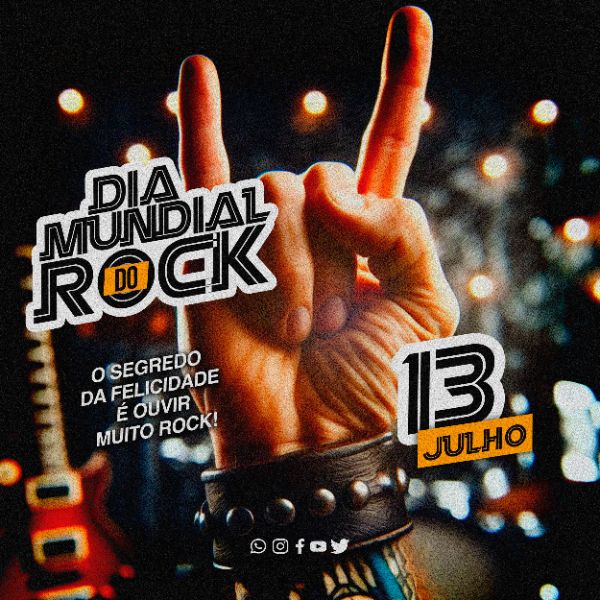 FLYER DIA MUNDIAL DO ROCK 13 DE JULHO