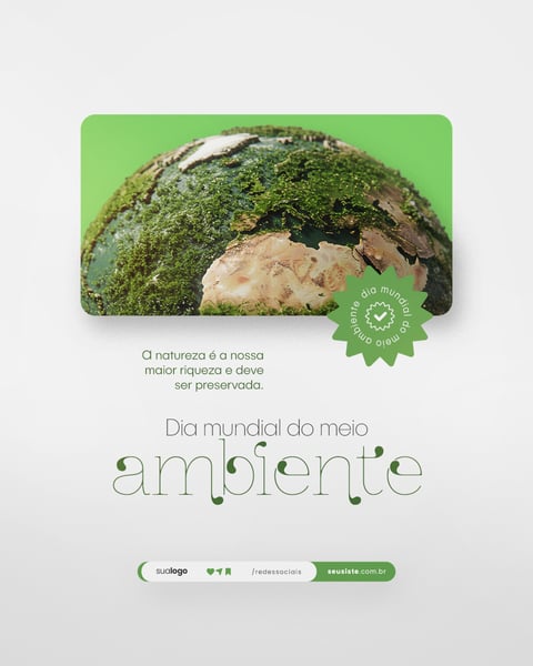 05 DE JUNHO - DIA MUNDIAL DO MEIO AMBIENTE SOCIAL MEDIA PSD EDITÁVEL