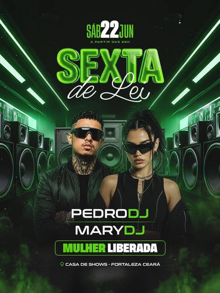 23 FLYER FESTA SEXTA DE LEI FEED PSD EDITÁVEL