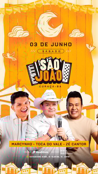 FLYER EVENTO SÃO JOÃO STORY PSD EDITÁVEL