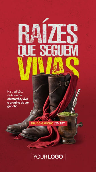 Story Dia do Gaúcho Revolução Farroupilha 20 de Setembro Social Media PSD Editável 17