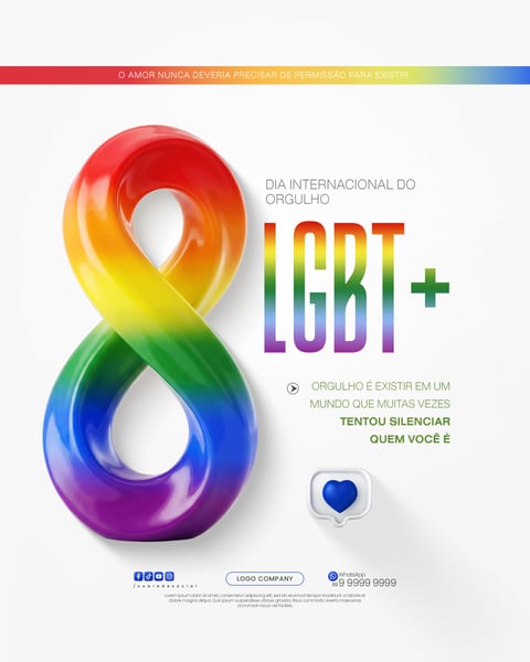 DIA INTERNACIONAL DO ORGULHO LGBT ARTE SOCIAL MEDIA PSD EDITÁVEL 2