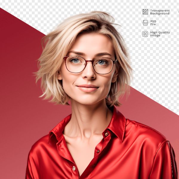 MULHER COM CAMISA VERMELHA