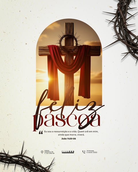 FELIZ PÁSCOA SOCIAL MEDIA PSD EDITÁVEL 3