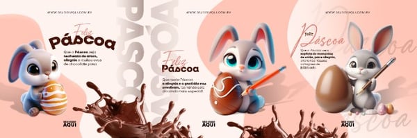 CARROSSEL QUADRADO - FELIZ PÁSCOA | PSD EDITÁVEL
