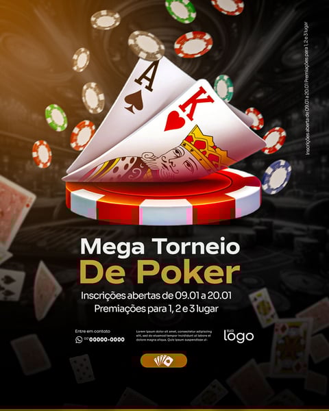 Poker Club Social Media PSD Editável