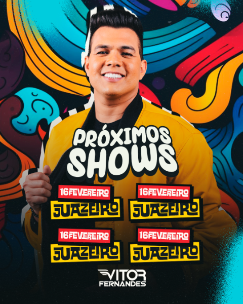 AGENDA DE SHOWS VICTOR FERNANDES FEED PSD EDITÁVEL