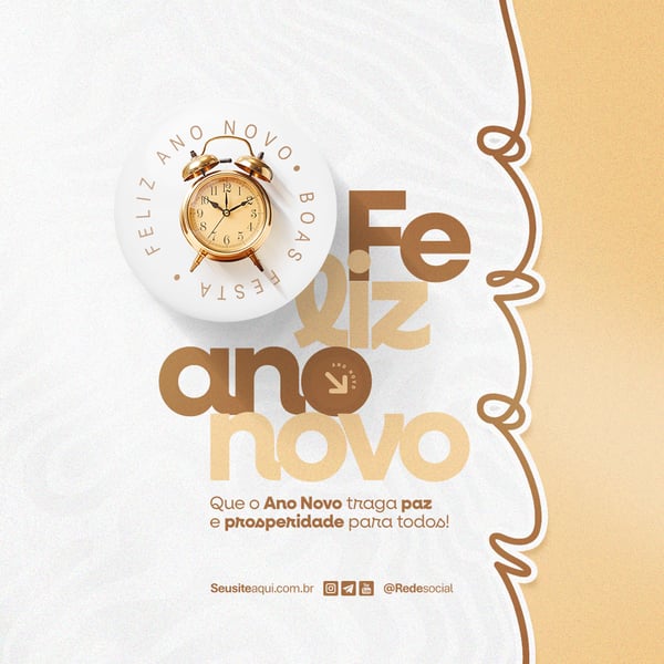 FELIZ ANO NOVO REVEILLON BOAS FESTAS SOCIAL MEDIA PSD EDITÁVEL