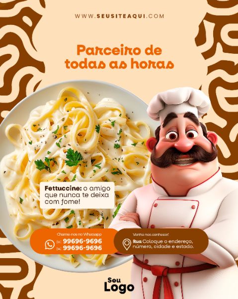 FEED VERTICAL - CASA DE MASSAS | RESTAURANTE | PSD EDITÁVEL