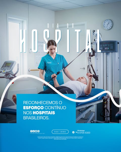 01 DE JULHO - DIA DO HOSPITAL - FLYER SOCIAL MEDIA PSD EDITÁVEL