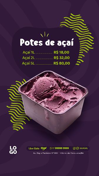SOCIAL MEDIA -  AÇAÍ - AÇAITERIA