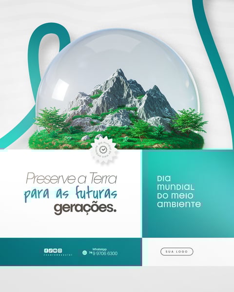 05 DE JUNHO - DIA MUNDIAL DO MEIO AMBIENTE SOCIAL MEDIA PSD EDITÁVEL