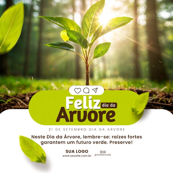 ULM FELIZ DIA DA ARVORE PRESERVE A NATUREZA SOCIAL MEDIA PSD EDITVEL