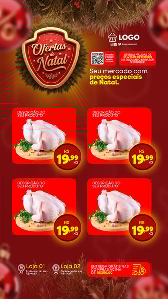 ENCARTE OFERTAS DE NATAL STORY PSD EDITÁVEL
