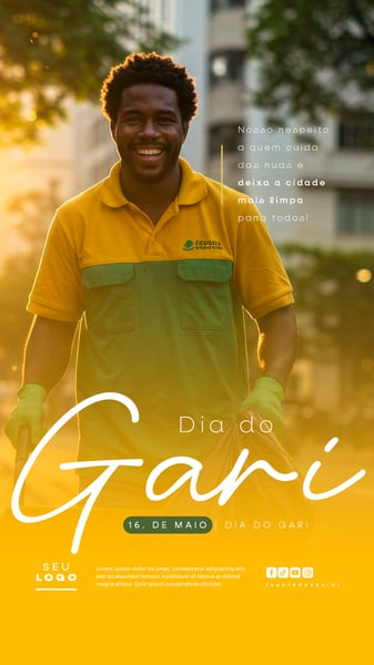 DIA DO GARI 16 DE MAIO SOCIAL MEDIA STORY EDITÁVEL