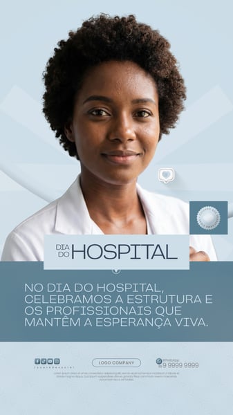 DIA DO HOSPITAL 2 DE JULHO CAMPANHA DE SAÚDE SOCIAL MEDIA PSD EDITÁVEL 1 STORY
