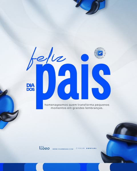 FELIZ DIA DOS PAIS AGOSTO SOCIAL MEDIA PSD EDITÁVEL