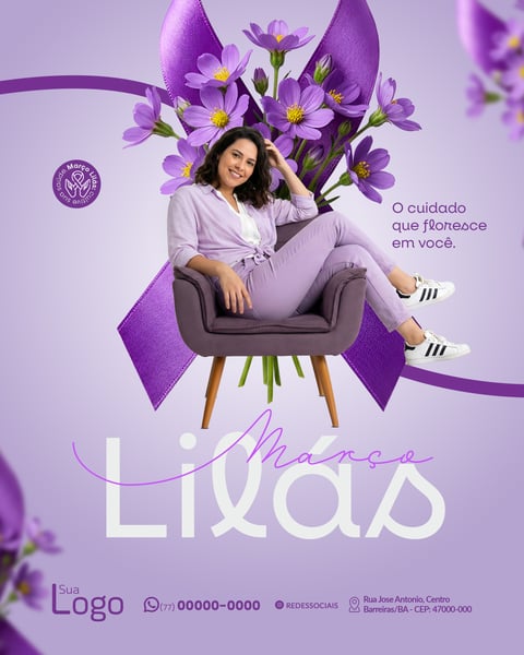CAMPANHA MARÇO LILÁS SOCIAL MEDIA STORIES PSD EDITÁVEL 1