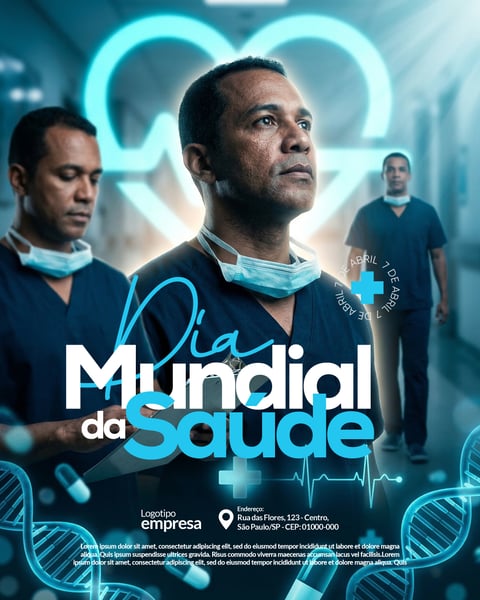 Dia Mundial da Saúde 7 de Abril PSD Editável