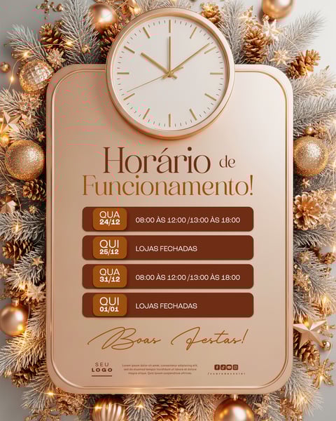 HORÁRIO ESPECIAL RECESSO FINAL DE ANO SOCIAL MEDIA PSD EDITÁVEL 7